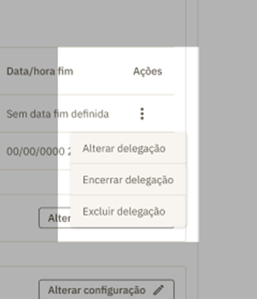 Menu de Ações - Três Pontinhos