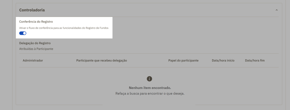 Desativando o Fluxo de Conferência