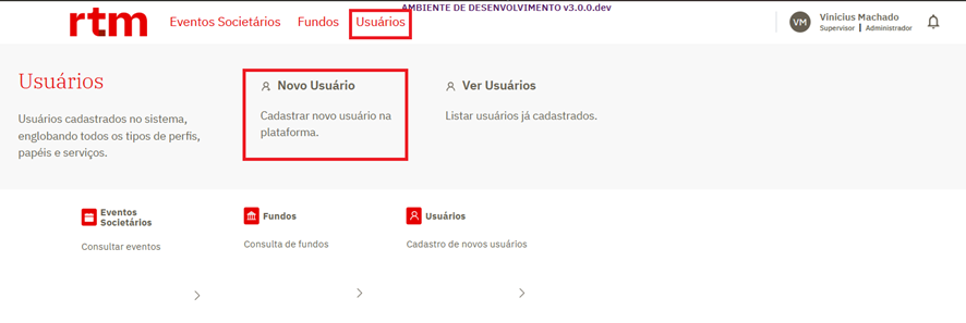 Novo Usuário